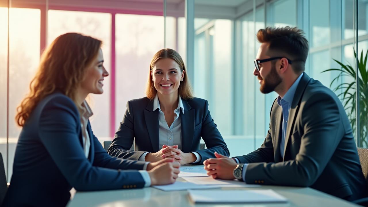 Elysian Talent leadership team collaborating in a modern UK office space